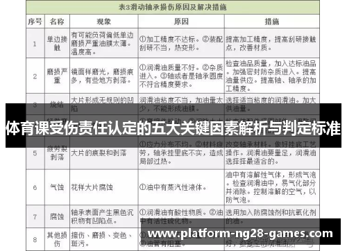 体育课受伤责任认定的五大关键因素解析与判定标准